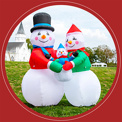 卡通节日雪人气模