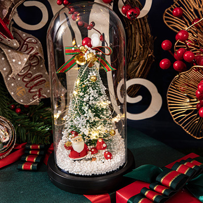 圣诞树玻璃罩灯